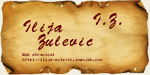 Ilija Zulević vizit kartica
